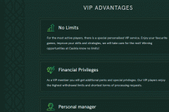 Casinia Casino VIP Advantages