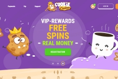 Cookie Casino Welcome Screen