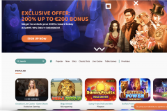 Moi Casino Home Screen