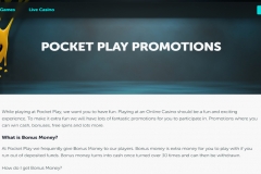 Pocket Play Casino Bonuses