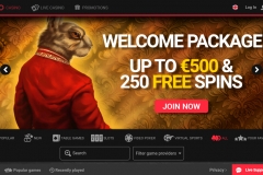 Royal Rabbit Casino Welcome Screen