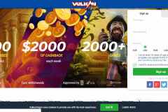VulkanVegas Casino Welcome Screen