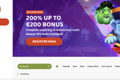 Yaa Casino Home Screen