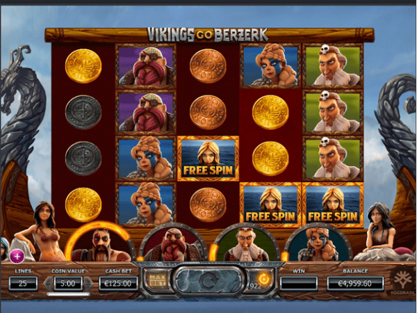 Free Spins in Vikings go Berzerk slot