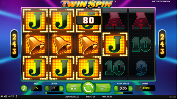 Winning combo on Twin Spin slot