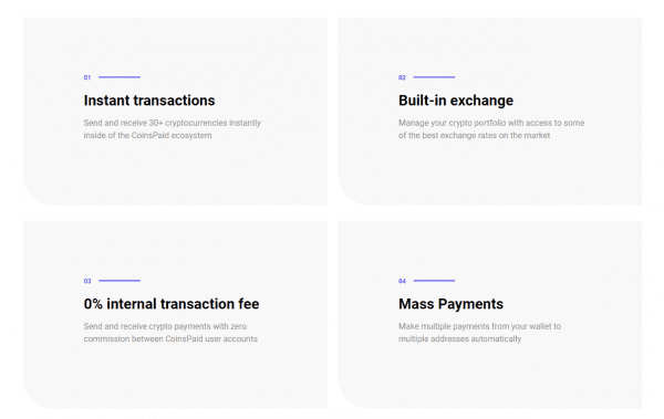 Advantages of using CoinsPaid