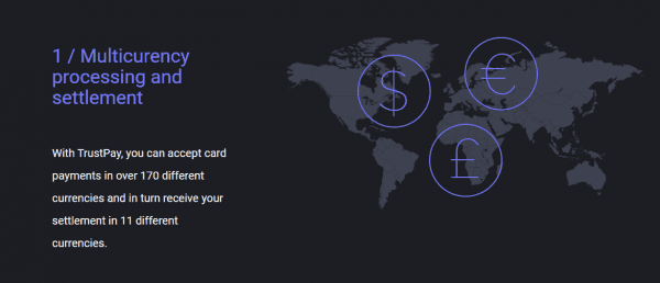 TrustPay will let you use multiple currencies