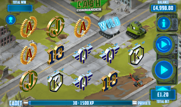 Command piles of cash and deploy the winning strategy in Cash Commander slot, developed by Games Warehouse