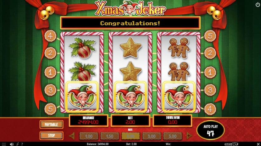 Xmas Joker Symbols: Xmas Joker slot does not feature the usual secondary paying symbols that we all got to know and easily recognize.