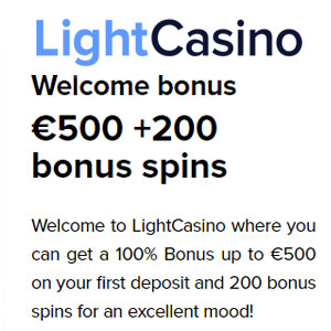 Light Casino Bonus