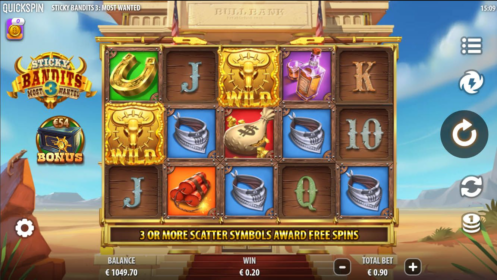 Sticky Bandits 3 - Most Wanted Slot screenshot