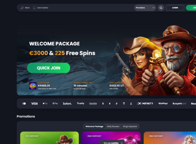 BitKingz Casino Home Page Screen