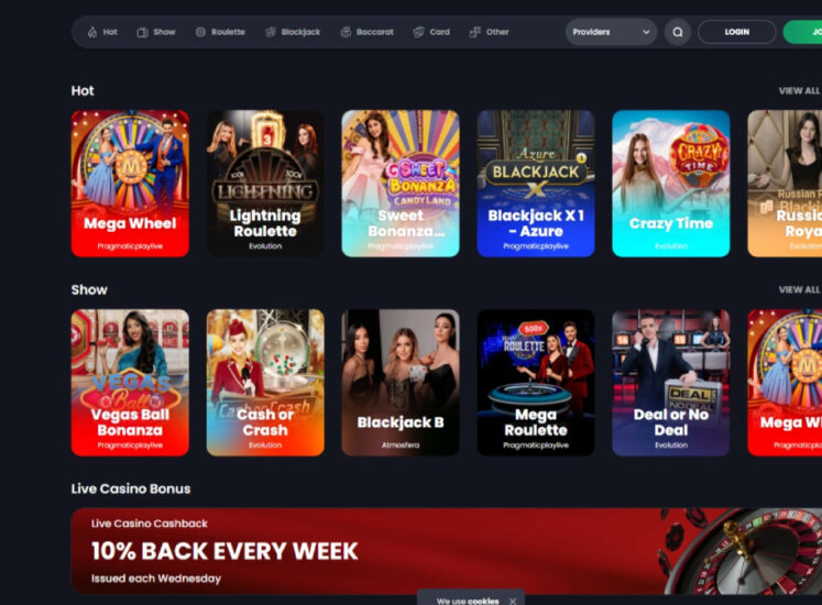 BitKingz Casino Live Games Section