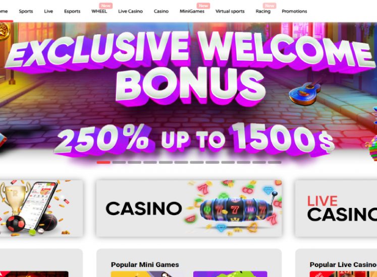 Rolletto Casino Home Page Screen