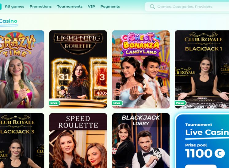 Neon54 Casino Live Games Section