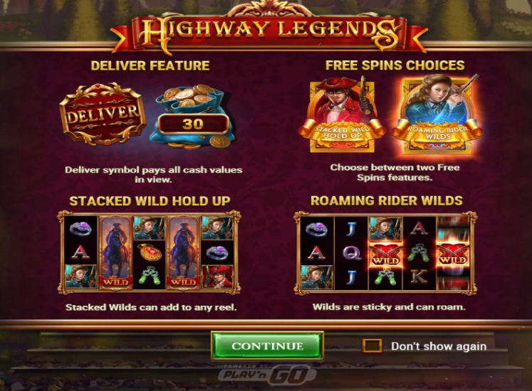 Highway Legends Slot Bonus Features