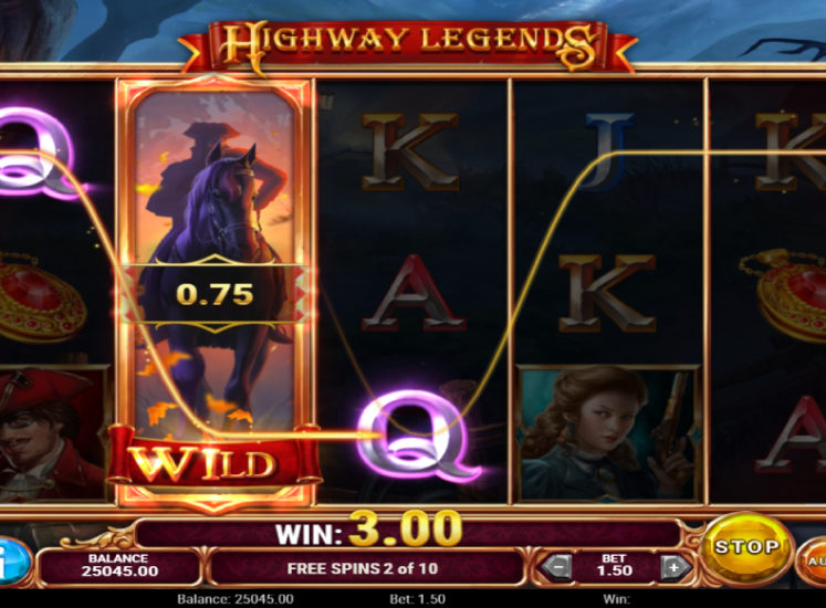 Highway Legends Slot Free Spins Feature
