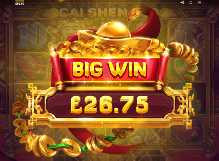 Cai Shen 168 Slot Big Win