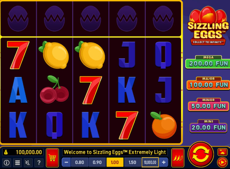Sizzling Eggs™ Extremely Light Slot Base Game