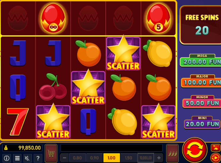 Sizzling Eggs™ Extremely Light Slot Free Spins Feature