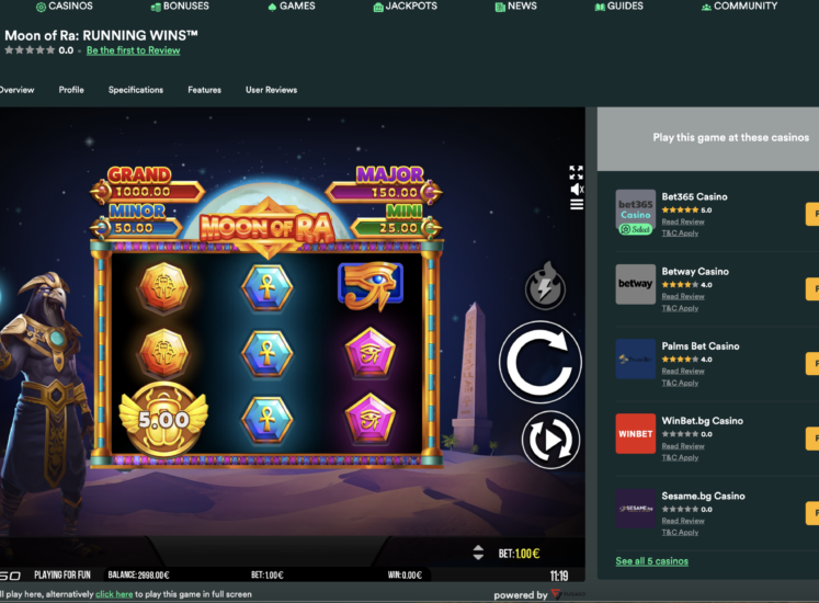 Moon of Ra: Running Wins™ slot review