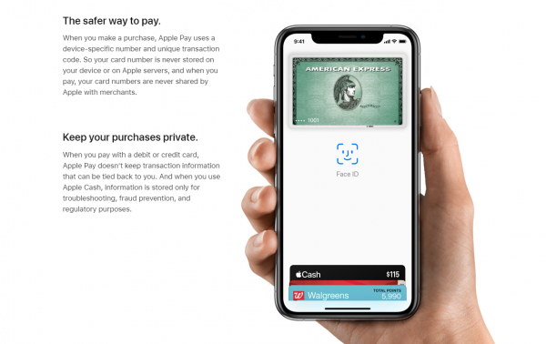 Every transaction with Apple Pay is safe and secure