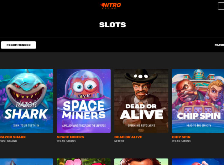 Nitro Casino Slots Section