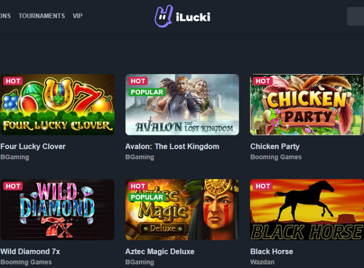 iLUCKI Casino Slots Section