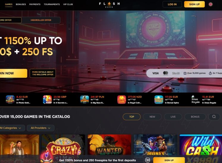 Flashdash Casino Main Page