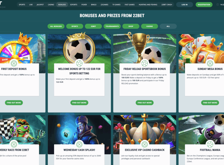 22Beg Bonus Page