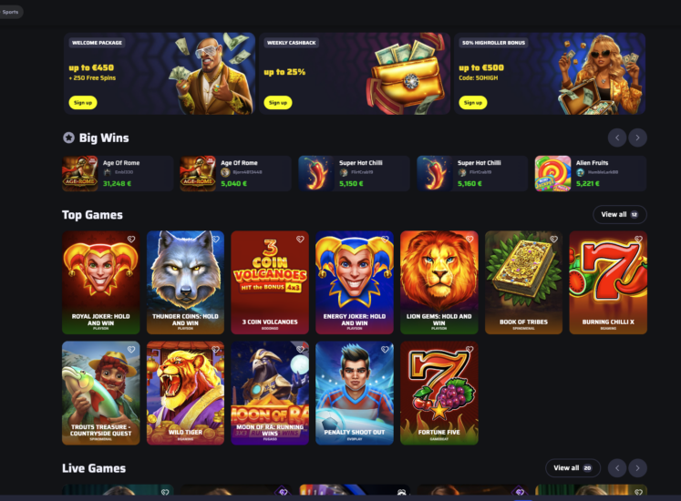 BDM Bet Casino Page