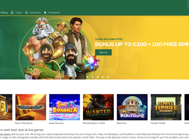 Qbet Casino Home Page