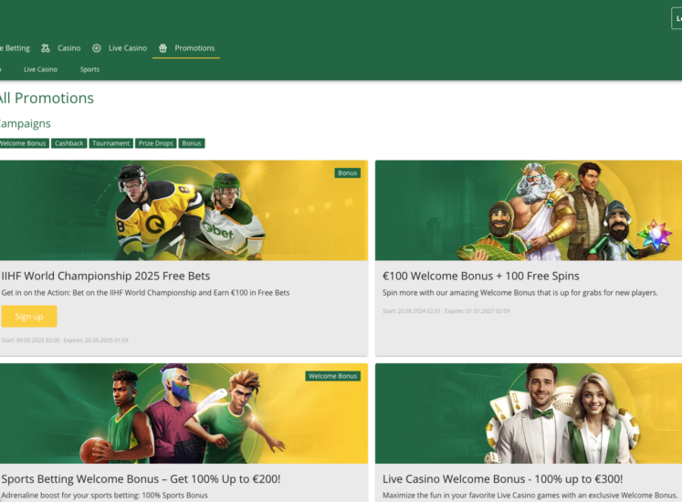 Qbet Promotions Page