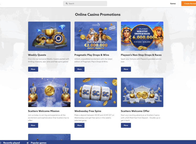 Scatters Promotion Page