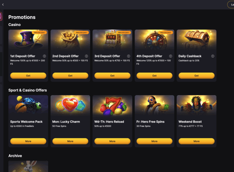 Winhero Promotions Page