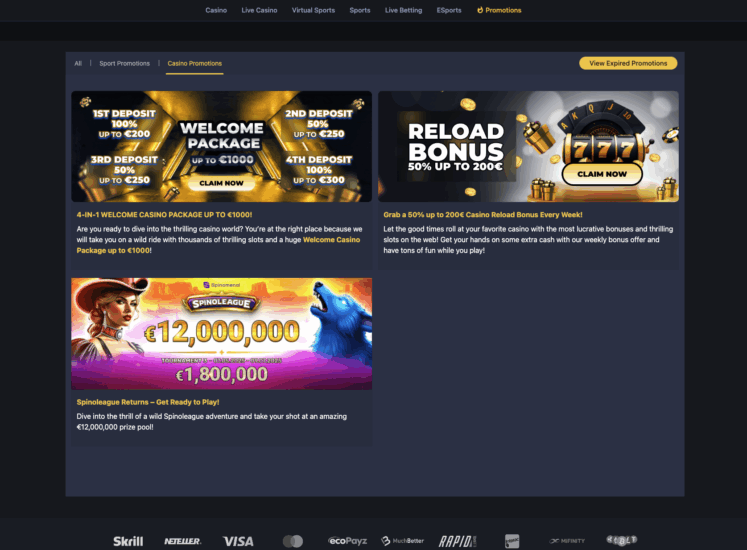 24slots Promotions Page