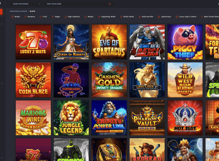Anonymous Casino Page