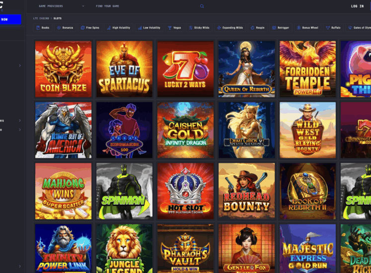 LTC Slots Page