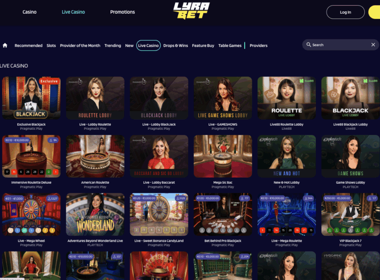 LyraBet Live Page