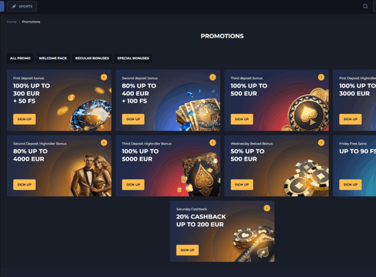 Bety Casino Promotions Page