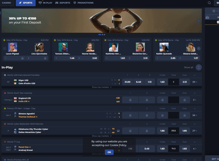 Bety Casino Sports Page