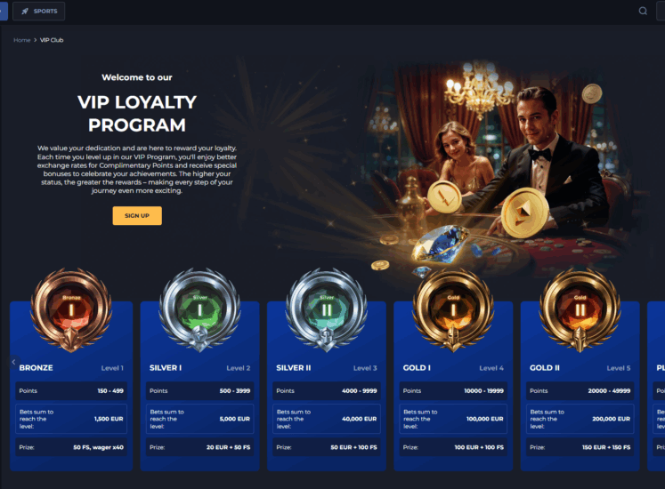 Bety Casino VIP Page