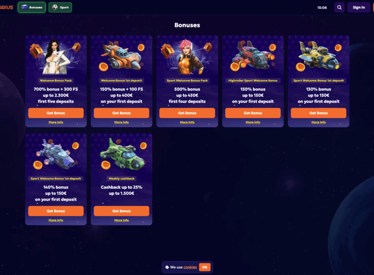 Winarius Bonus Page