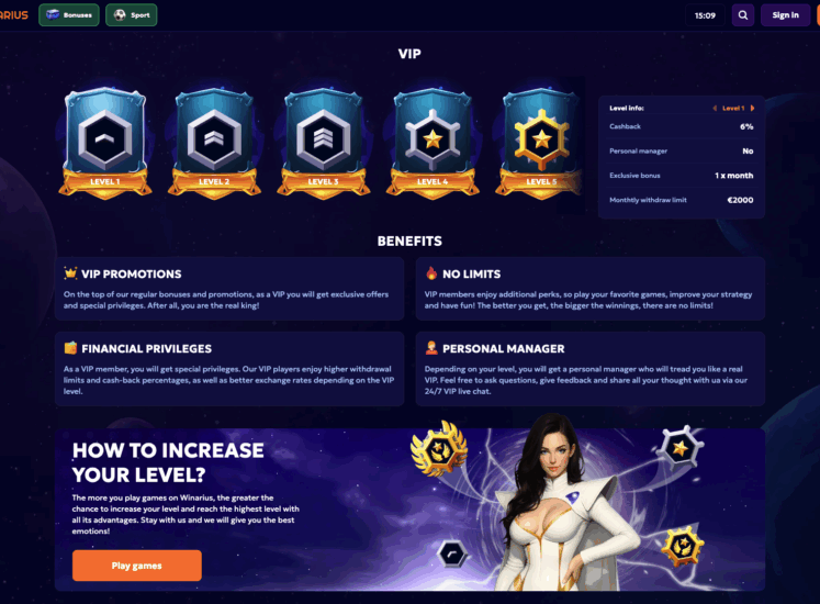 Winarius VIP Page