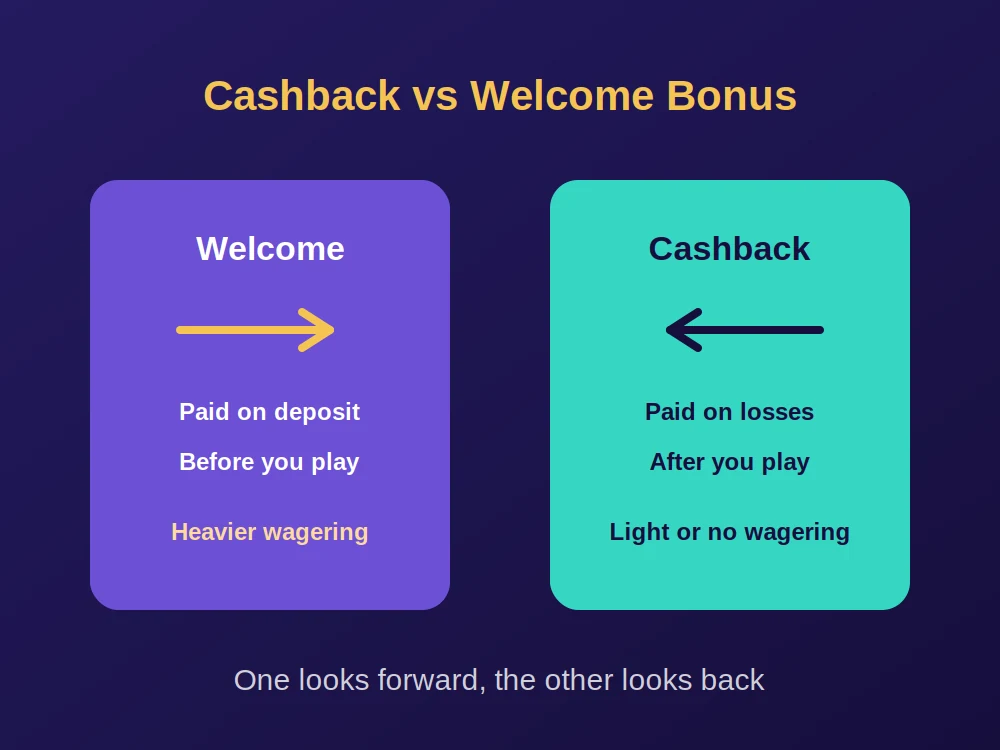 Cashback bonuses versus welcome bonuses compared