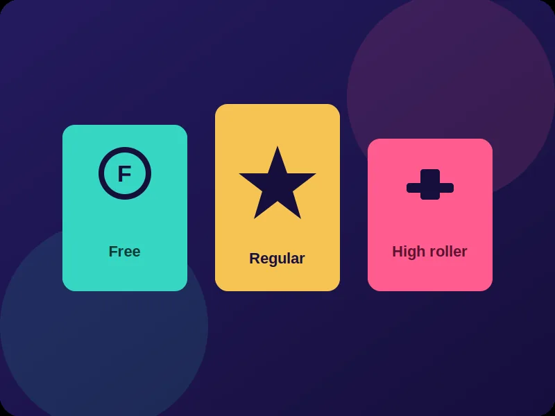 Types of casino tournaments: free, regular and high roller
