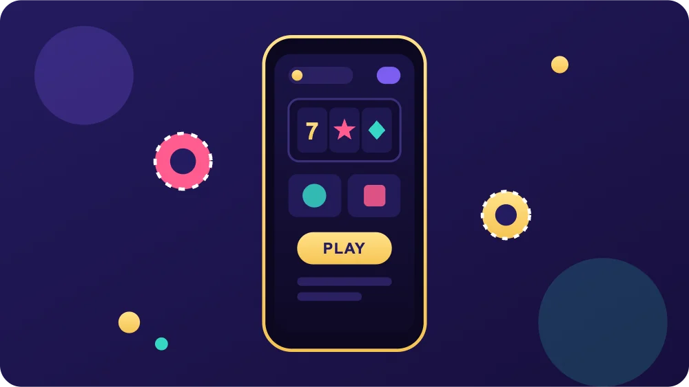 Mobile casino lobby open on a smartphone showing slots and live casino games
