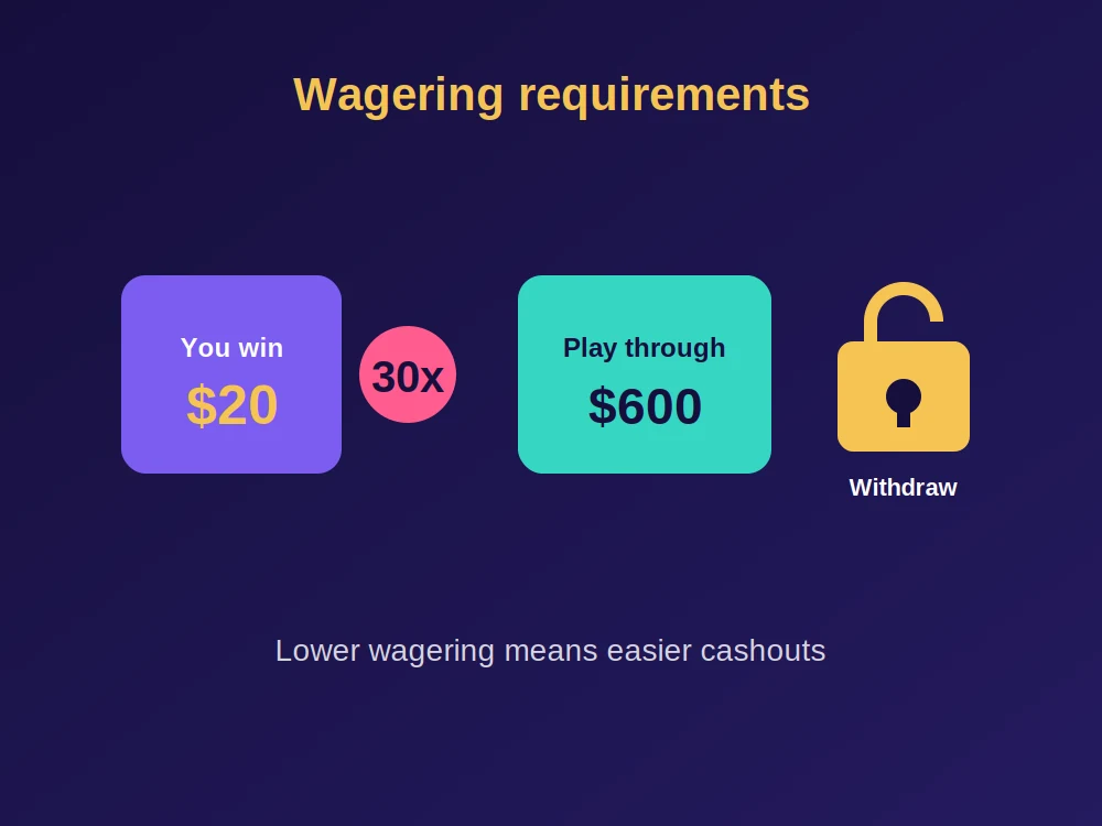 How no deposit bonus wagering requirements work