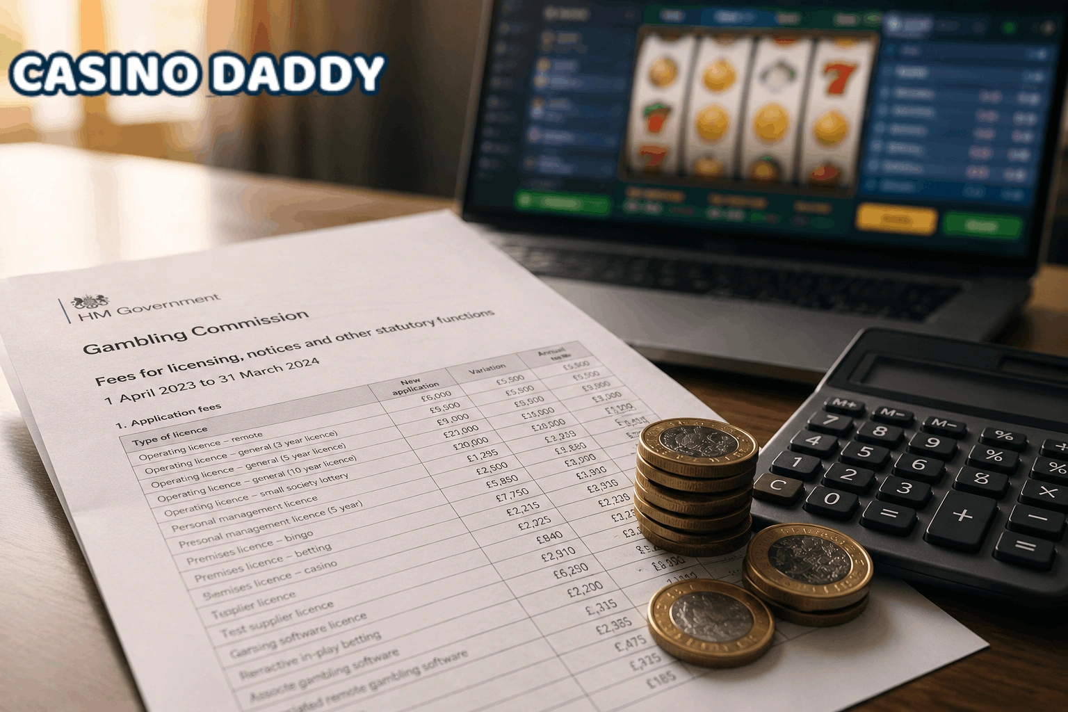 UK gambling licence fees