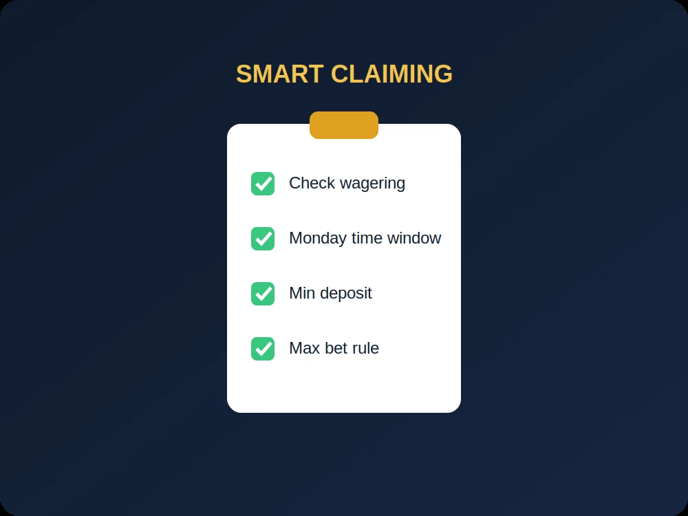 Checklist clipboard for claiming a casino bonus the smart way